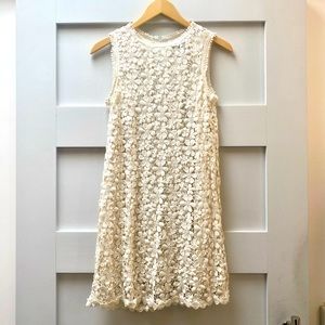 Ivory lace shift dress